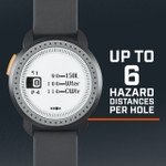 Bushnell Golf iON Edge GPS watch demonstration of Hazard watch screen.