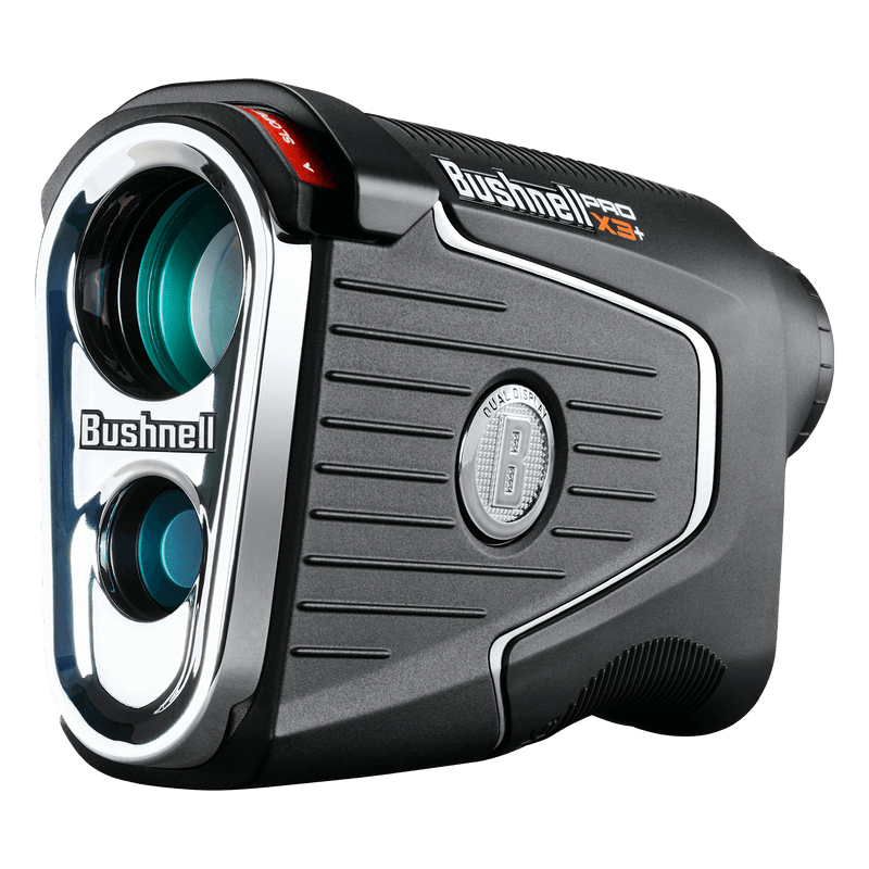 Three Quarter View of Pro X3+ LINK Laser Rangefinder on transparent background.
